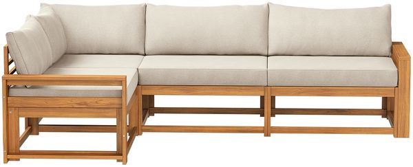 STEELSØN 'Mizaru' Premium Gartenlounge, Gartenmöbel Set, taupe, Akazienholz, wetterfest und UV-beständig, Outdoor Ecksofa mit 3 Sitzen Bild 11