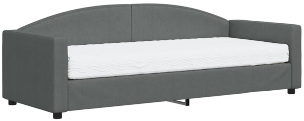 vidaXL Tagesbett mit Matratze Dunkelgrau 80x200 cm Stoff 3197166
