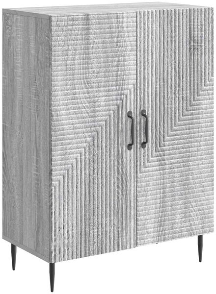 vidaXL Sideboard Graues Sonoma 66 x 34,5 x 89,5 cm Holzwerkstoff 894821