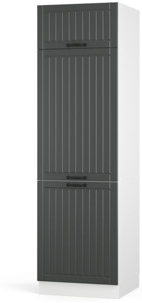 Kühlumbauschrank Fame-Line Anthrazit Landhaus 60 cm Vicco