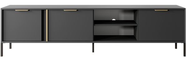 Lowboard Lars Kommode 203x39,5x53cm anthrazit gold