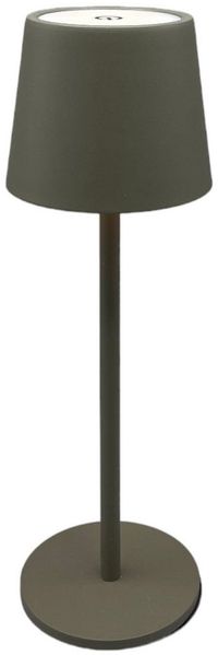 Coen Bakker Deco BV LED Außen-Tischleuchte Portable Light, mehrere Helligkeitsstufen, LED, warmweiß, kaltweiß, neutralweiß, USB dimmbar touch Metall taupe matt 40 LED 26,5cm