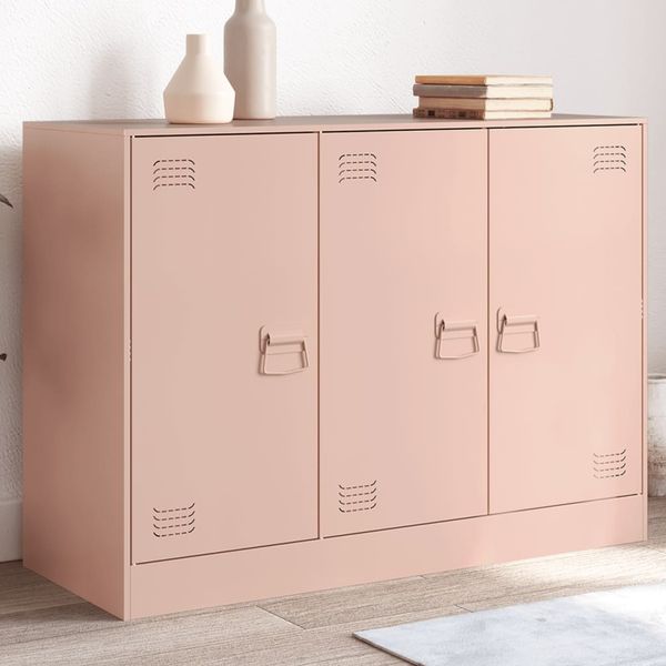 vidaXL Sideboard Rosa 99x39x73 cm Stahl 841722