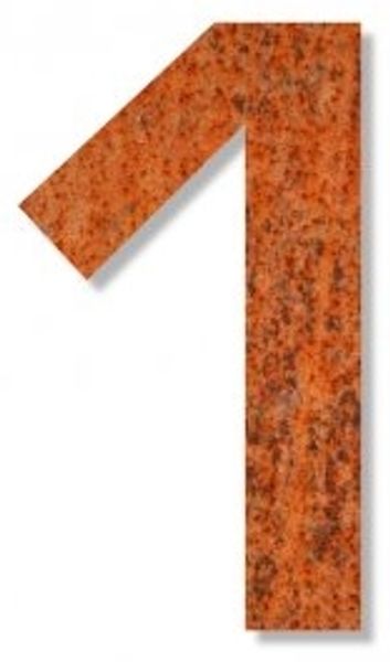 Hausnummer Stahl/Rost (24 cm) – 1