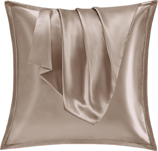 Satin Kissenbezug 80x80 2er Set Silk Pillowcase Seidenkissenbezug Curly Haar