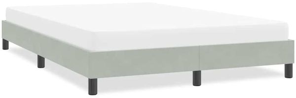 vidaXL Bettgestell ohne Matratze Hellgrau 140x220 cm Samt 4101403