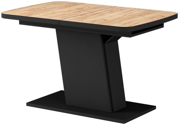 Esstisch Fenaro Goldkraft Eiche/Schwarz 120 x 80 cm ausziehbar Vicco