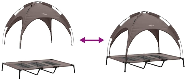 vidaXL Hundebett Braun xl Stahl 42008172 Bild 8