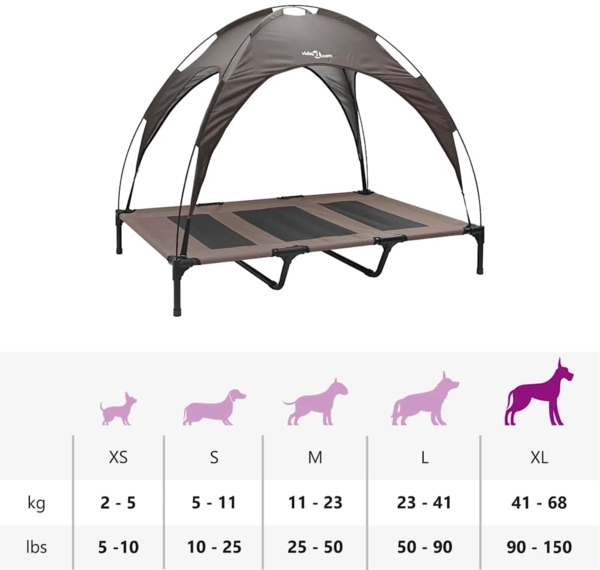 vidaXL Hundebett Braun xl Stahl 42008172 Bild 10