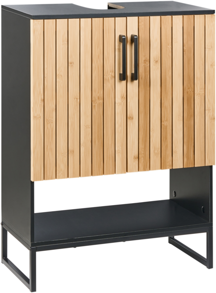 Waschbeckenunterschrank MISCANTI Bambusholz 60 cm Hellbraun