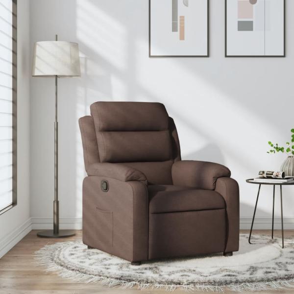 vidaXL Relaxsessel Dunkelbraun Stoff 373467