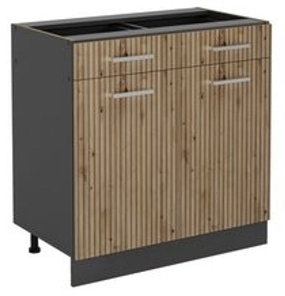 Küchenunterschrank R-Line Artisan-Eiche 80 cm ohne Arbeitsplatte Vicco Bild 6