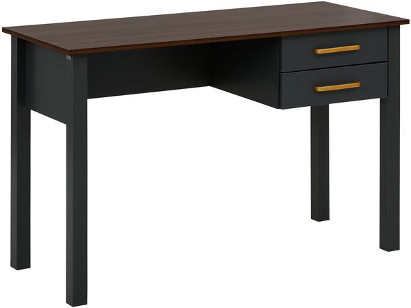 Schreibtisch >Møyfrid< in Grau, MDF - 120x77x50cm (BxHxT)