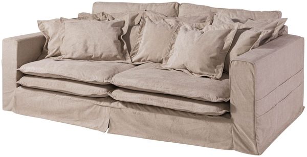 Hussensofa 3-Sitzer 236x138x76 beige KINGSTON