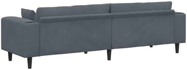 vidaXL Samt Sofa mit Kissen Dunkelgrau 208 cm Samt 3335154 Bild 5