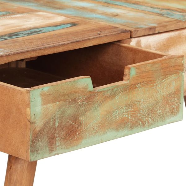 vidaXL Schminktisch, Altholz Massiv, bunt, 45 x 112 x 76 cm Bild 11