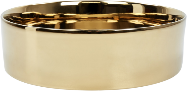 Aufsatzwaschbecken TEBAR ⌀ 40 cm Keramik Gold