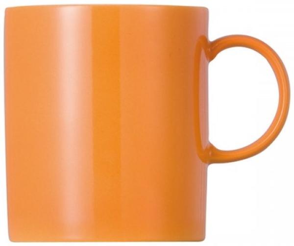 Thomas Sunny Day Becher mit Henkel, Kaffeetasse, Porzellan, Orange, Spülmaschinenfest, 300 ml, 15505