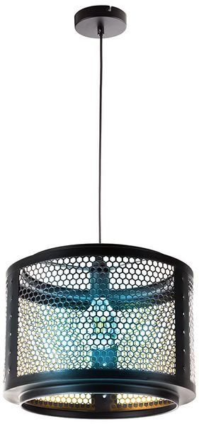 RGB LED Hängelampe, Gitteroptik, App- und Sprachsteuerung, H 150 cm