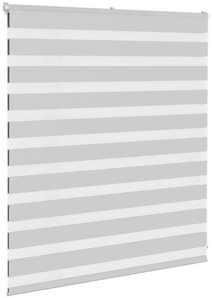 vidaXL Doppelrollo Hellgrau 120x100 cm Stoffbreite 115,9 cm Polyester 4014421 Bild 3