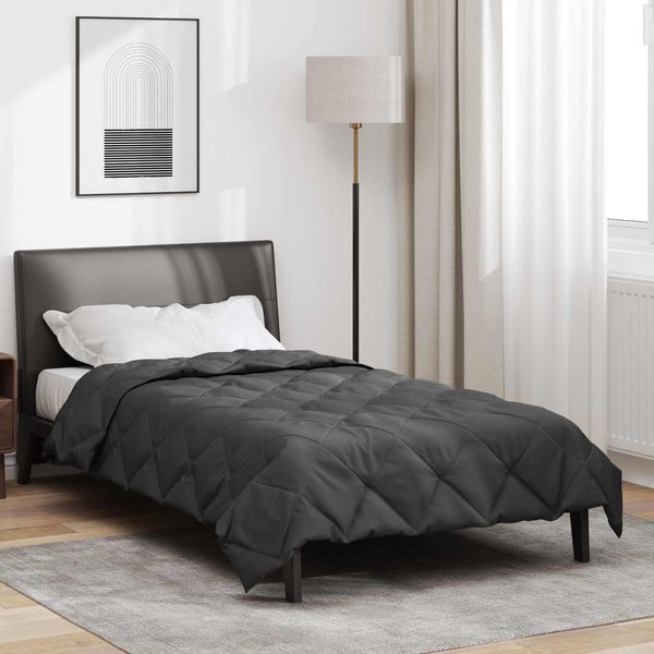 vidaXL Ganzjahresbettdecke Anthrazit 140 x 200 cm Mikrofaser 42025525