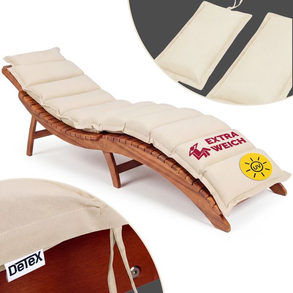 Deuba 'Detex' Polsterauflage wasserabweisend, Polyester creme, 183 x 56 x 7 cm