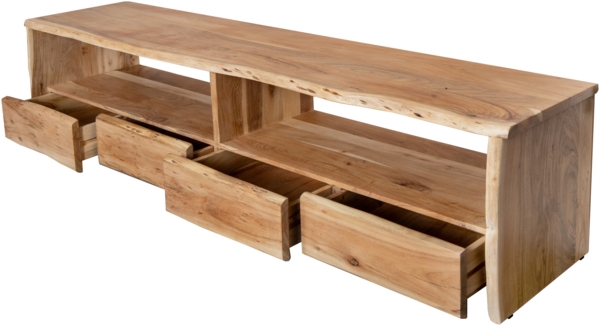 Lowboard TV-Board 190 x 45 x 50 cm Akazienholz massiv naturfarben DAHLIA 86441654 Bild 4