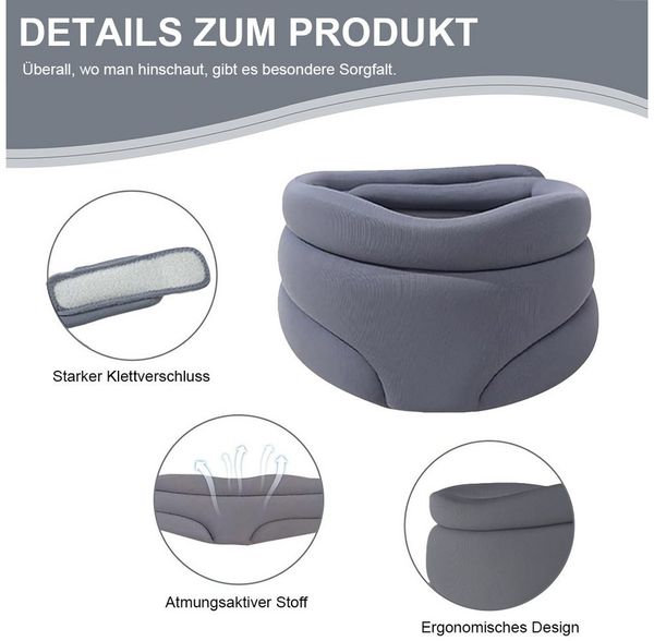 TUWENA Nackenkissen Nackenstütze für Nackenschmerzen,Schlafhilfe Nackenstütze, Neck Brace für Schlaf Schmerzen und Druck, Nackenbuckel Weg
