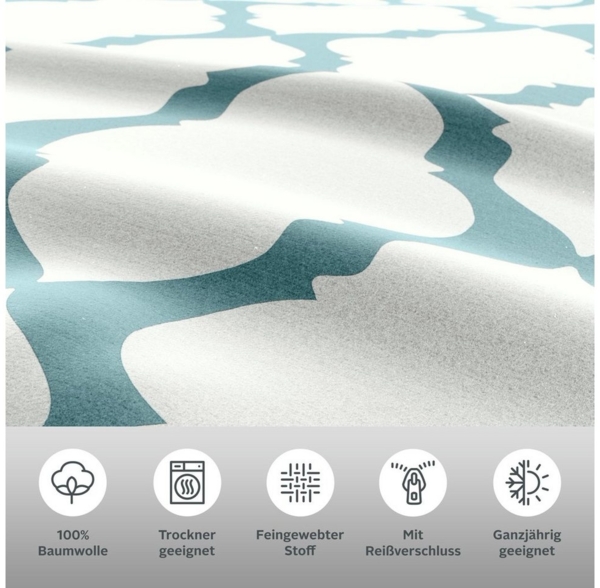 Home affaire Wendebettwäsche Alba in Gr. 135x200 oder 155x220 cm, Renforcé, 2 teilig, Bettwäsche mit Wendeoptik, in verschiedenen Qualitäten, Baumwolle Bild 2