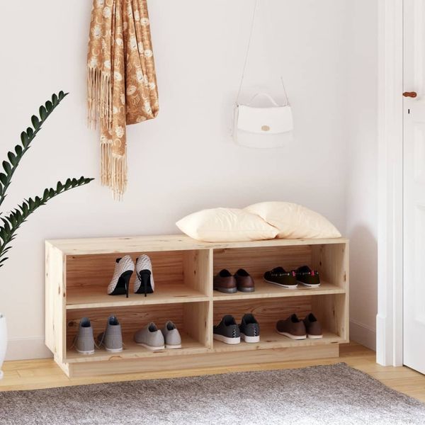 vidaXL Schuhregal 110x34x45 cm Massivholz Kiefer 813540