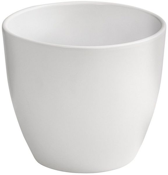 Dehner Übertopf Lina, Ø 22 - 36 cm, Höhe 19 - 29 cm, Keramik, Zeitlos, hochwertig auf jeder Fensterbank, für Pflanzen aller Art