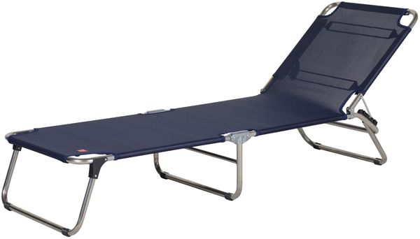 Dreibeinliege Amigo aus Aluminium, Dunkelblau