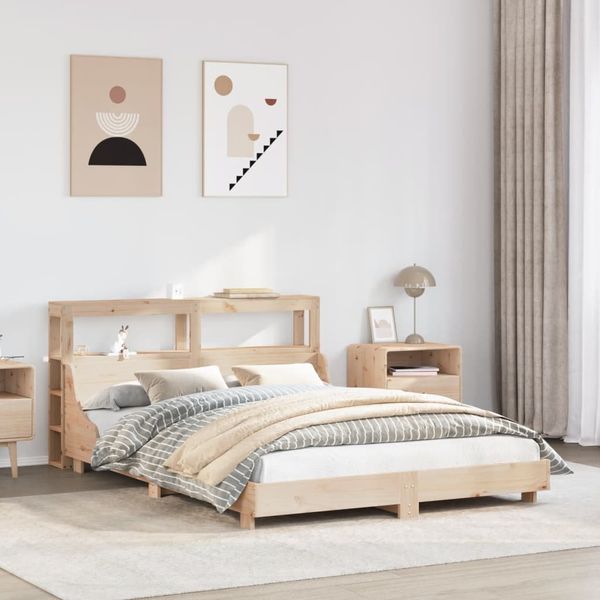 vidaXL Massivholzbett ohne Matratze 120x190 cm Kiefernholz 3306438