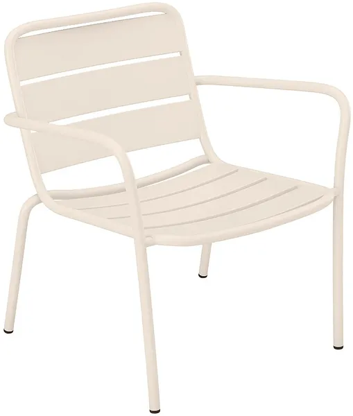 Vente-unique - MIRMANDE Gartensitzgruppe Metall Beige - B 67,5 cm x H 71,5 cm x L 60 cm
