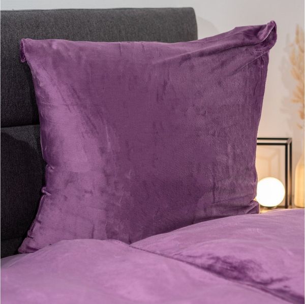 Casa Colori Bettwäsche Teddy Flausch, Polyester, 2 teilig, uni, rosenholz
