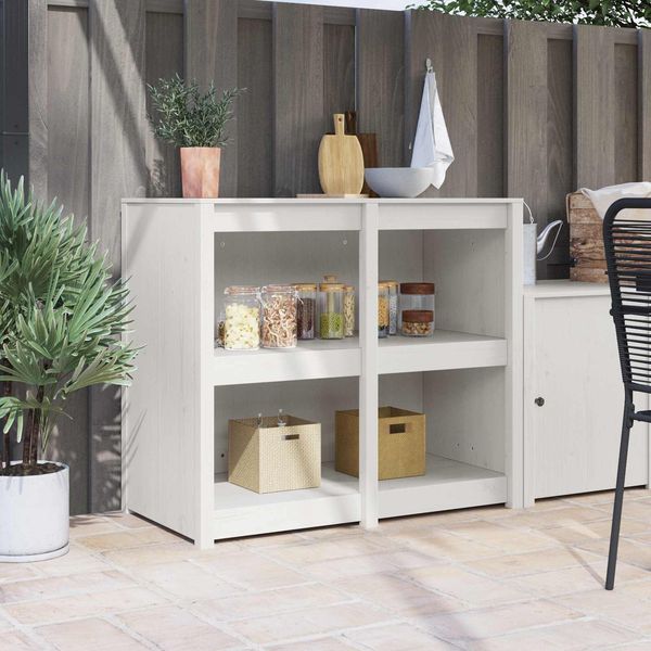 vidaXL Küchenschrank mit Regal MEPPEL Warmes Weiß 106 x 55 x 92 cm 868178