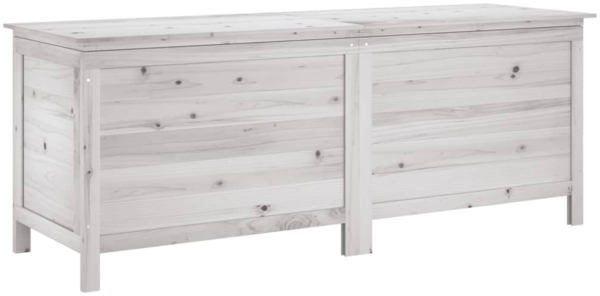 vidaXL Gartentruhe Weiß 150x50x56,5 cm Massivholz Tanne 364757