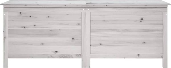 vidaXL Gartentruhe Weiß 150x50x56,5 cm Massivholz Tanne 364757 Bild 4