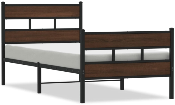 vidaXL Bettgestell ohne Matratze mit Kopf- und Fußteil 90x190 cm 4017161