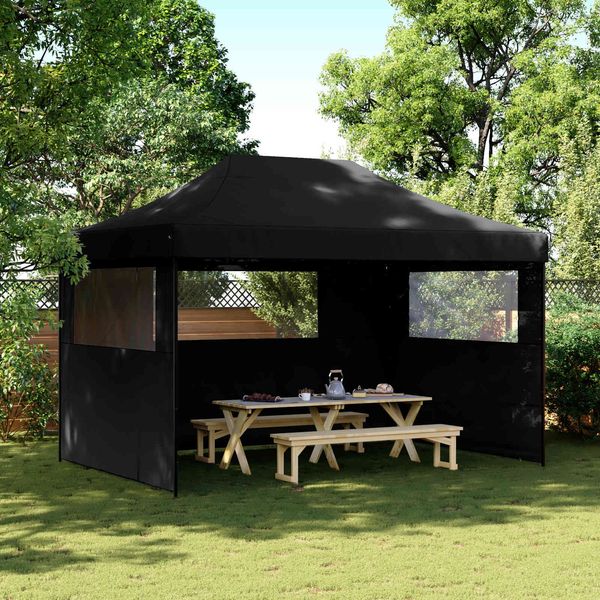 vidaXL Party-Zelt Schwarz 279 x 410 x 315 cm Oxford-Stoff 42023594