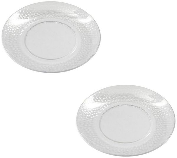 Neuetischkultur Speiseteller Teller Ø 20 cm 2er Set Kunststoff mit Blaseneffekt, (2 St), Brotzeitteller Kuchenteller