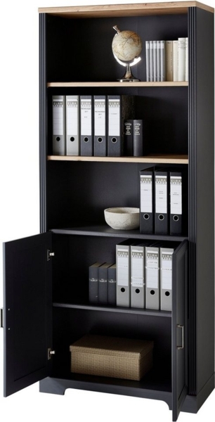 Büroregal Stauraumelement JASMIN 03 Graphit Artisan Eiche Nachbildung Bild 2