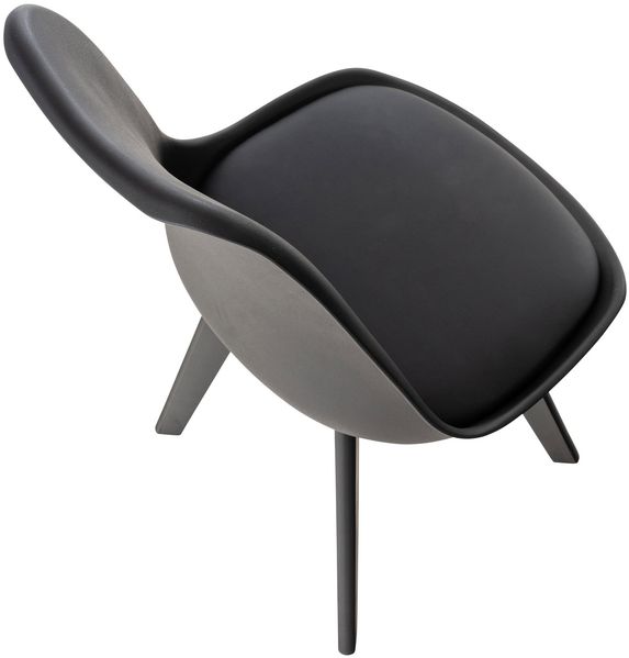 CLP 4er Set Esszimmerstuhl Linares Mit Buchenholzgestell,schwarz/schwarz Kunststoff Bild 4
