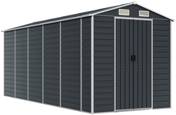 vidaXL Gerätehaus Anthrazit 191x470x198 cm Verzinkter Stahl 3188257