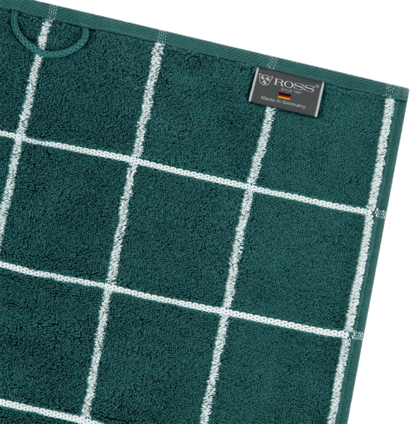 Ross Sensual Skin Karo 6 tlg. Frottier-Set - 4 X Handtuch (50 X 100cm), 2 X Duschtuch (75 X 140cm) - 500 - Moosgrün Bild 2