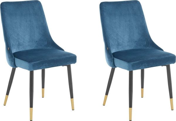 loft24 Esszimmerstuhl Inge (Set, 2 St), Stuhl Set, modernes Design, Samtbezug, Metallgestell