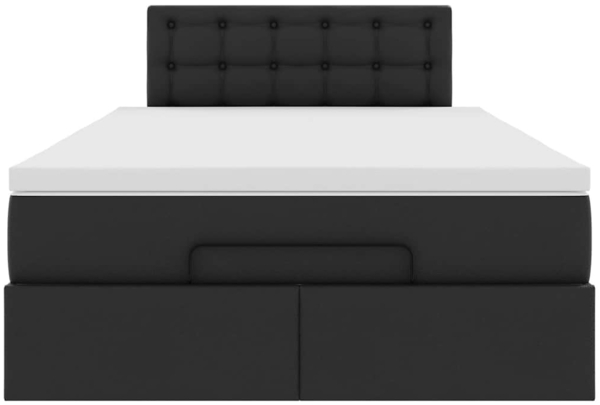 vidaXL Ottoman-Bett mit Matratzen & LEDs Schwarz 120x190cm Kunstleder 3312142 Bild 7