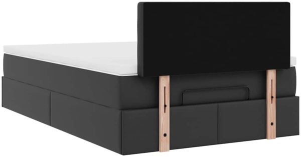 vidaXL Ottoman-Bett mit Matratzen & LEDs Schwarz 120x190cm Kunstleder 3312142 Bild 9
