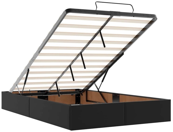 vidaXL Ottoman-Bett mit Matratzen & LEDs Schwarz 120x190cm Kunstleder 3312142 Bild 10