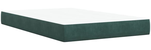 vidaXL Boxspringbett mit Matratze Dunkelgrün 120x200 cm Samt 3286285 Bild 6